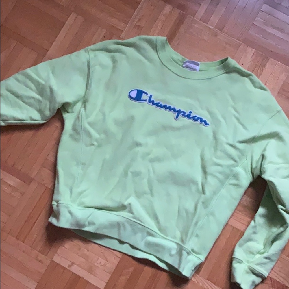 Light Green Champion Crewneck